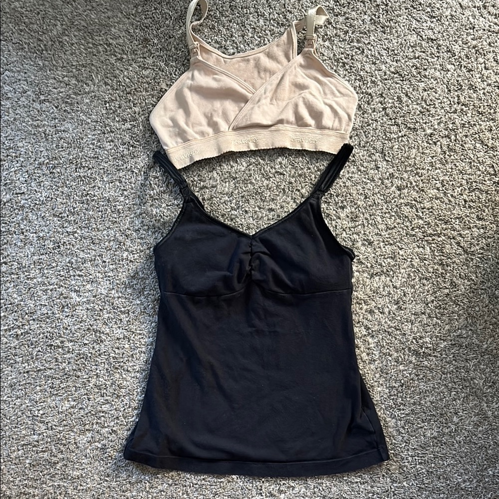 2/$30 Bravado Nursing cami top and bra Sz S and 34 B/C